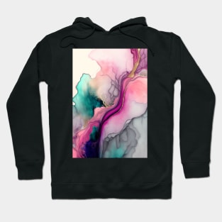 Pink Hydra - Abstract Alcohol Ink Resin Art Hoodie